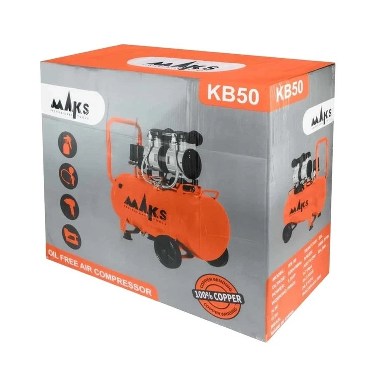 کمپرسور باد سایلنت 50 لیتری مکس مدل KB50 New